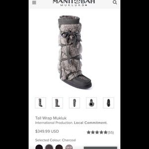 Manitoba tall mukluks size 10